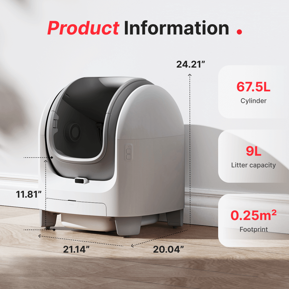 large cat litter box product size information