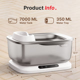 PET MARVEL F2 V2 product size, capacity of tank and tray