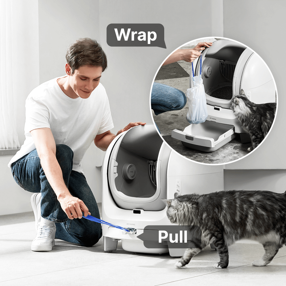 odor control litter box just pull to pack the waste bag